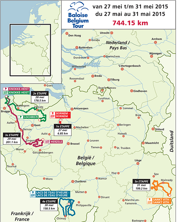 2015 Tour of Belgium map